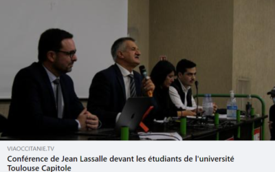 Reportage de Via Occitanie sur ma conférence à l’université Toulouse 1 Capitole