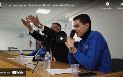 JT de campagne : Jean Lassalle à l’Université d’Assas
