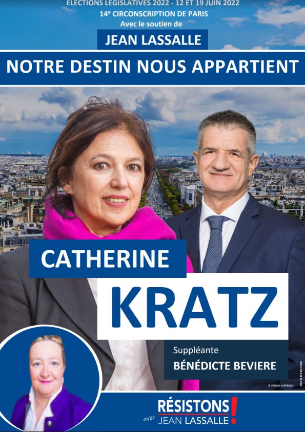 catherine kratz affiche legislatives 2022 resistonse 14e circonscription paris