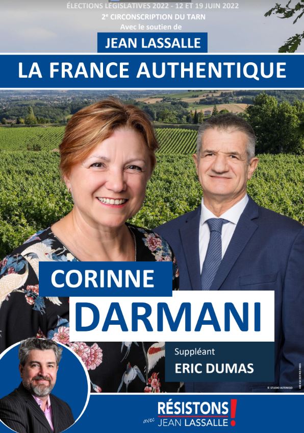 corinne darmani affiche legislatives 2022 resistons 2e circonscription tarn