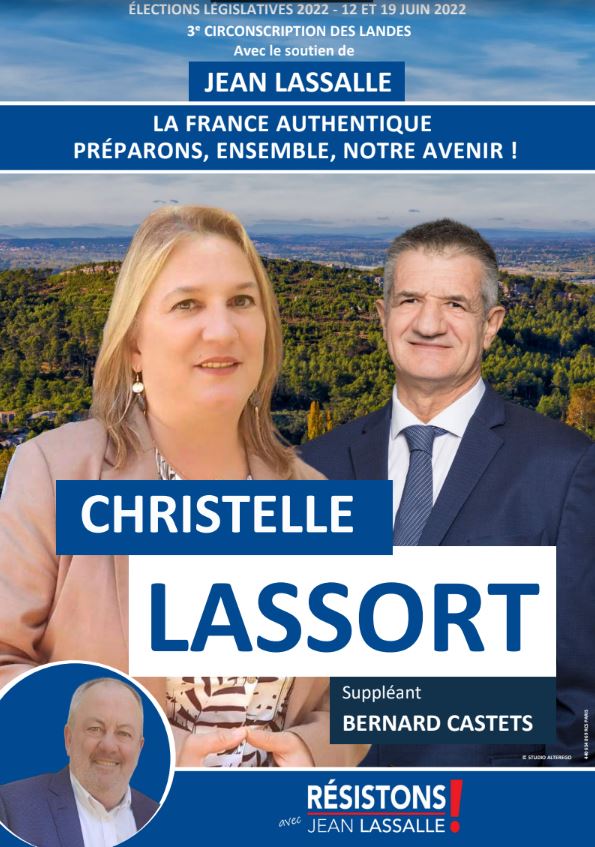 affiche legislatives 2022 resistons 3e circonscription landes