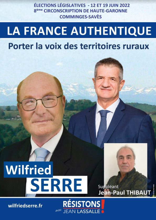 wilfried serre affiche candidat resistons legislatives 20228e circonscription haute garonne