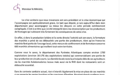 Courrier au Ministre de l’Agriculture